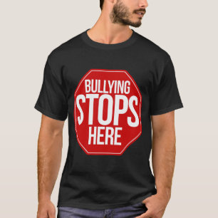 Camiseta O assédio pára aqui nenhum bullying permitido zona