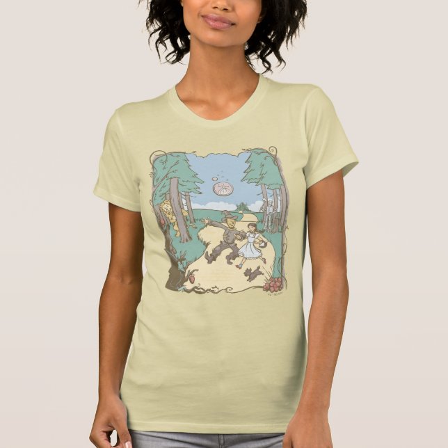Camiseta O Assistente De Oz™ | Storybook Yellow Brick Road (Frente)