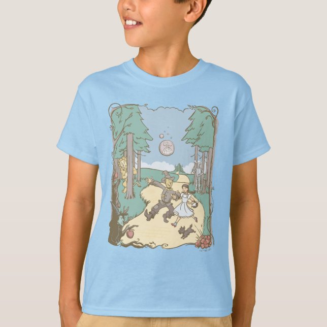 Camiseta O Assistente De Oz™ | Storybook Yellow Brick Road (Frente)