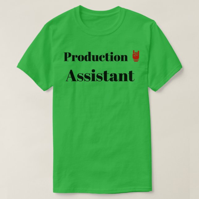 Camiseta O Assistente de Produção (Frente do Design)