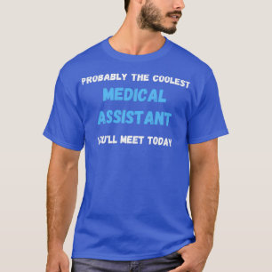 Camiseta O Assistente Médico Mais Legal Engraçou O Retro Qu
