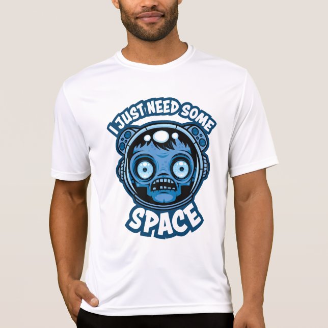 Camiseta O Astronauta Zombie Precisa De Algum Espaço (Frente)