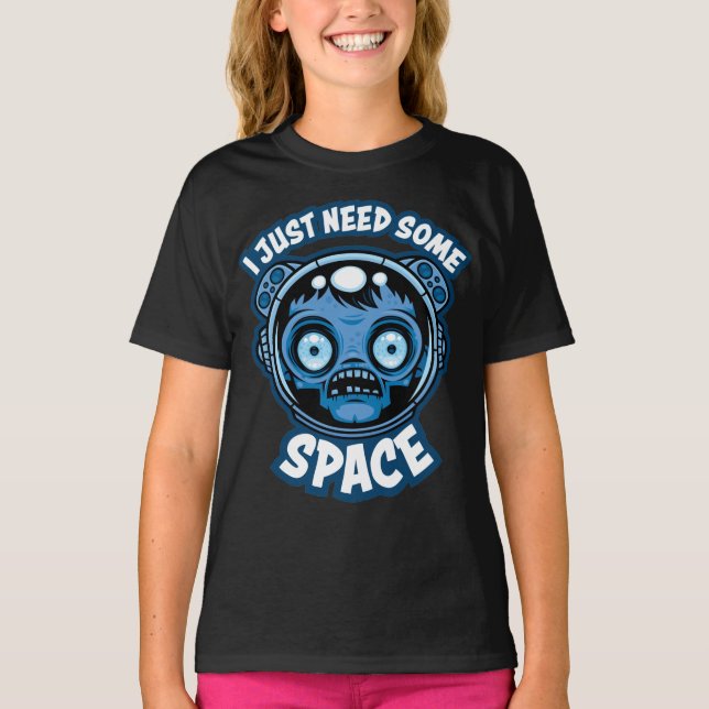 Camiseta O Astronauta Zombie Precisa De Algum Espaço (Frente)