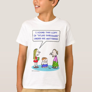 Camiseta o atlas shrugged a margem do ayn sob o colchão