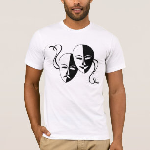 Camiseta O ator da comédia/tragédia mascara o t-shirt