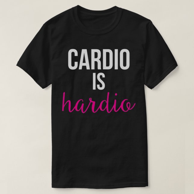 Camiseta O áudio é o Hardio Workout Gym em execução (Frente do Design)