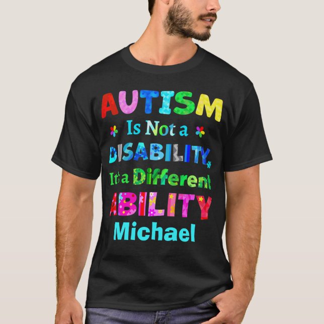 Camiseta O AUTISM não é uma deficiência (Frente)