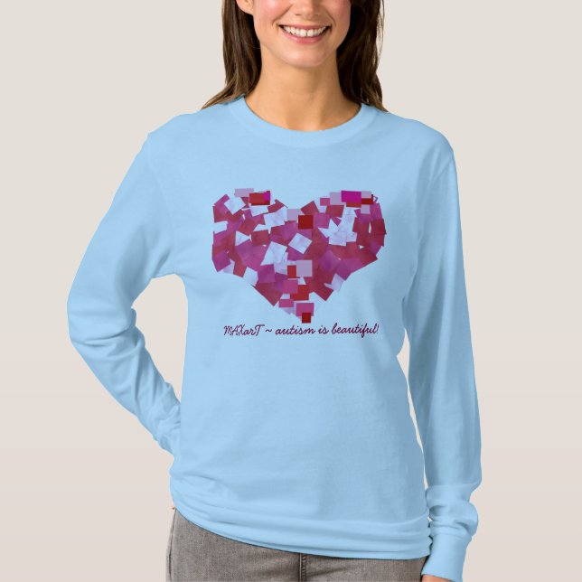 Camiseta O autismo é bonito! AMOR 2011 do ~ (Frente)