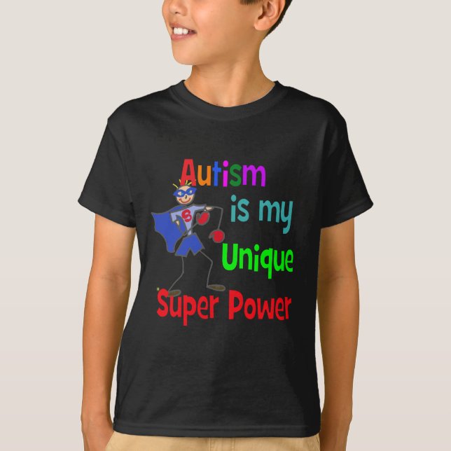 Camiseta O autismo é meu poder super original (Frente)
