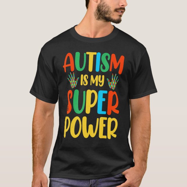 Camiseta O Autismo É Meu Super Poder 1 (Frente)