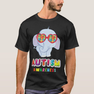 Camiseta O autismo é meu talento Incrível Bebê Elefante Aut