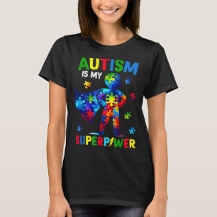Camiseta O autismo é superpoder conscientização sobre autis