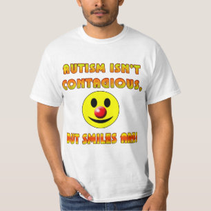 Camiseta O autismo não é contagioso mas os sorrisos são