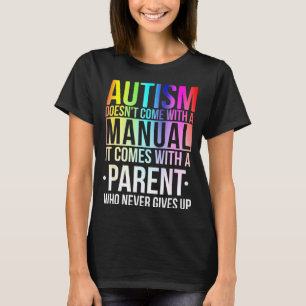 Camiseta O Autismo Não Vem Com Manual de Apoio à Conscienti