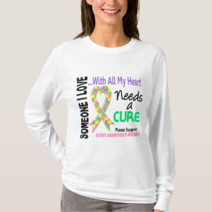 Camiseta O autismo precisa uma cura 3 (o Pastel)