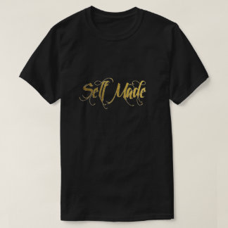 Camiseta O auto fez o t-shirt da folha Dourado