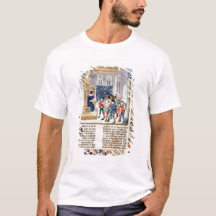 Camiseta O autor que apresenta seu livro aos camponeses