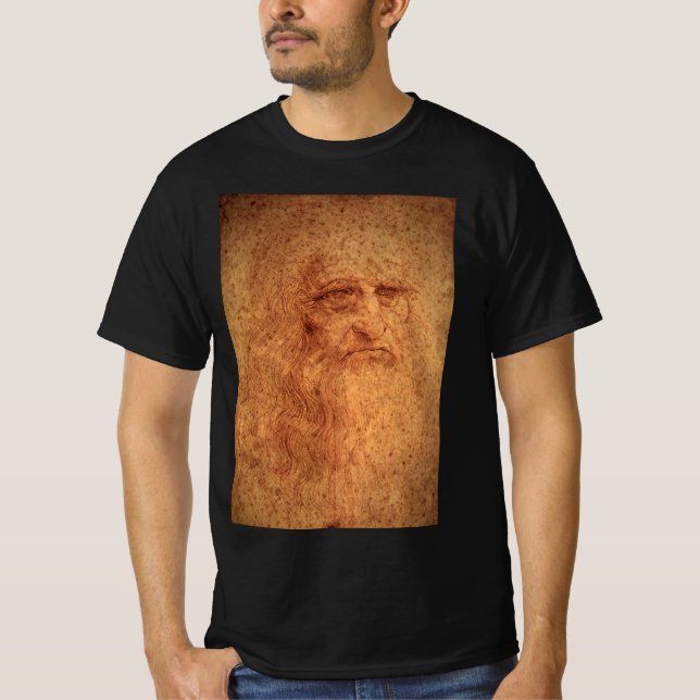Camiseta O autorretrato de Leonardo da Vinci, Arte Renascen (Frente)