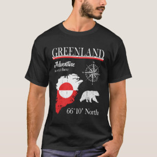 Camiseta O Aventura Da Groenlândia Está Lá Fora, Bandeira D