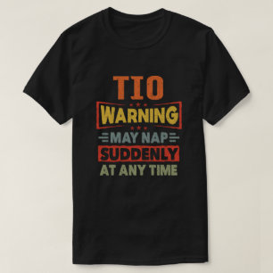 Camiseta O aviso de Tio pode dormir repentinamente a qualqu