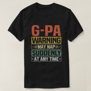 Camiseta O aviso G-Pa pode bater súbita e repentinamente a