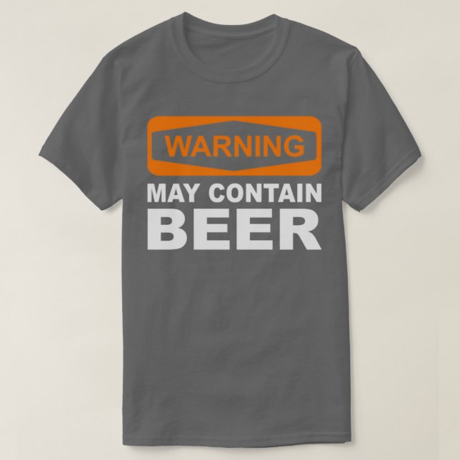 Camiseta O Aviso Pode Conter Cerveja T (Frente do Design)