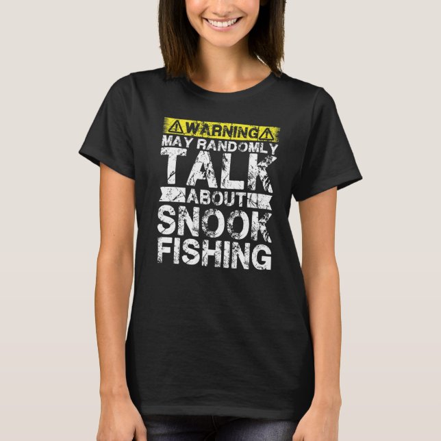 Camiseta O Aviso Pode Falar De Pesca De Peixe Negra (Frente)