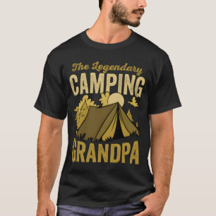 Camiseta O Avô da Fogueira Lendária Outr Camping Perna gi