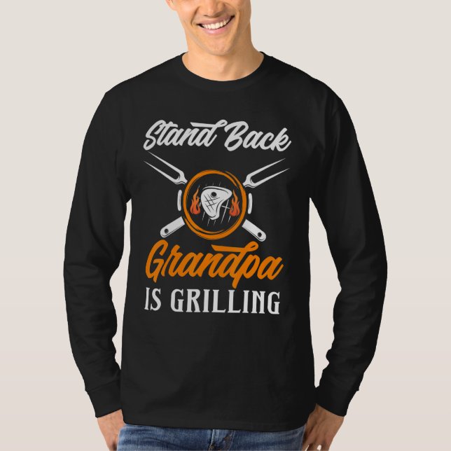 Camiseta O Avô Está Griling Griller Barbecue Ch (Frente)