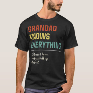 Camiseta O Avô Sabe Tudo Que O Dia de os pais Engraçado Deu