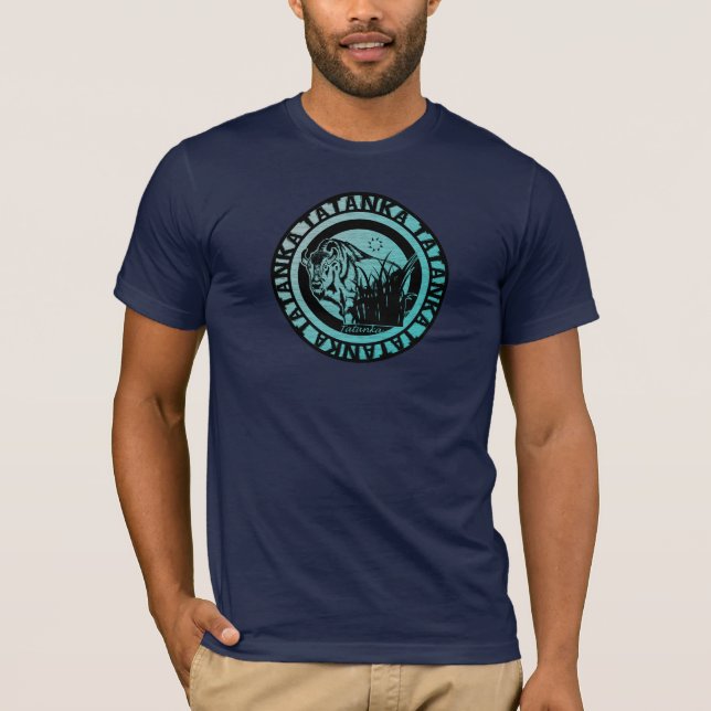 Camiseta O azul de Tatanka (búfalo) desvanece-se (Frente)