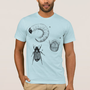 Camiseta O azul dos insetos e dos besouros coube semi o