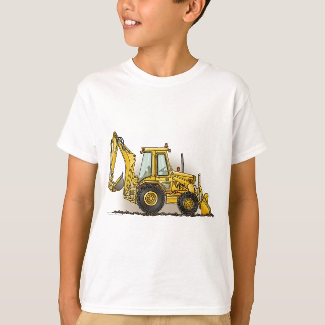 Camiseta O Backhoe caçoa o t-shirt (Frente)