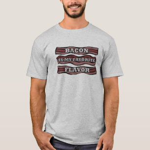 Camiseta O bacon é meu pequeno almoço favorito ha do porc