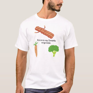 Camiseta O bacon é meu vegetal favorito