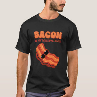 Camiseta O Bacon é Minha Multivitamina Engraçado Keto Dieta