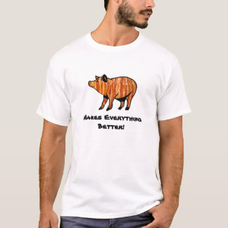 Camiseta O bacon faz tudo melhor!