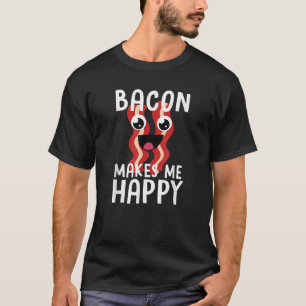 Camiseta O BACON ME FAZ FELIZ Presente Engraçado para Amant