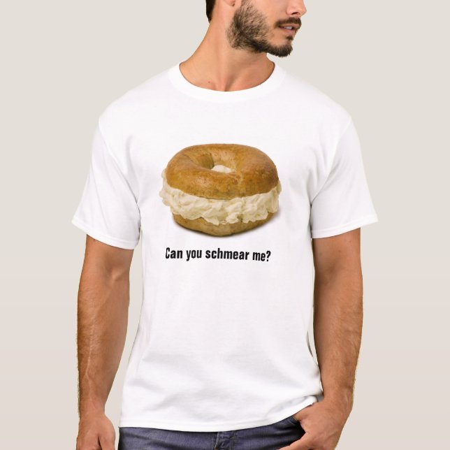 Camiseta O Bagel "pode você shmear mim?" T-shirt (Frente)