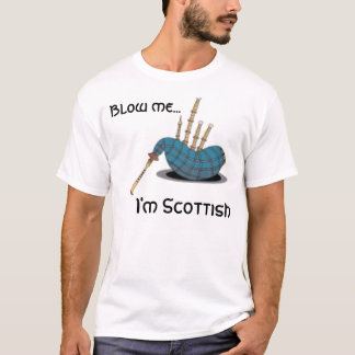 Camiseta o bagpipe, funde-me…, mim é escocês