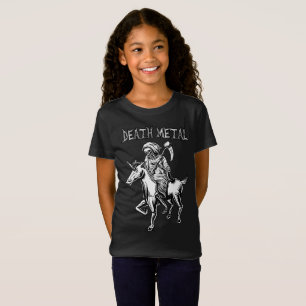 Camiseta O balancim do metal da morte do unicórnio vai à
