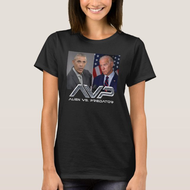 Camiseta O Bama B Iden Avp Alienígena Vs P Redator (Frente)