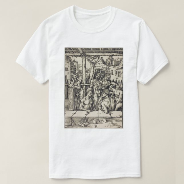 Camiseta O Banho dos Homens de Albrecht Durer (Frente do Design)