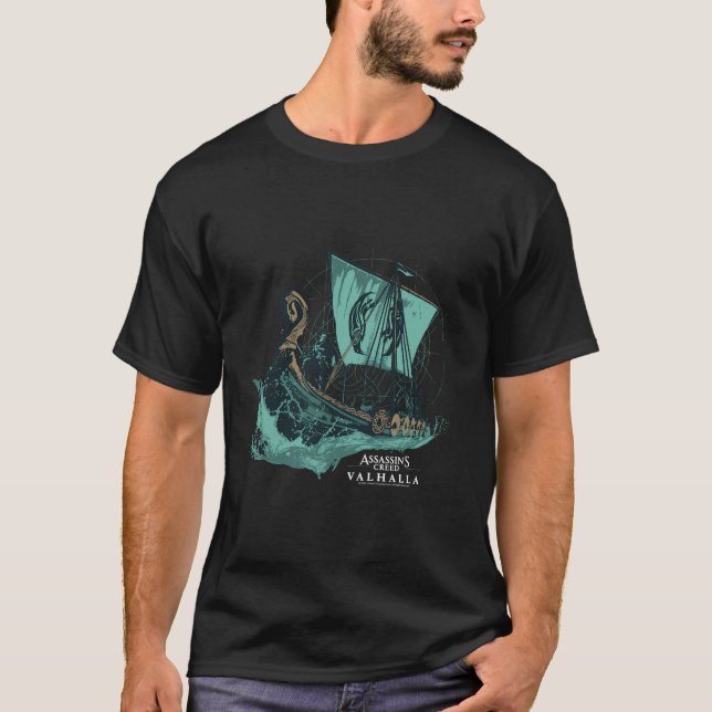 Camiseta O Barco Creed Valhalla Long De Assassin (Frente)