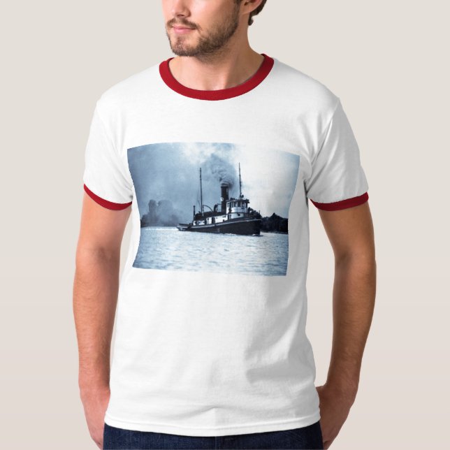 Camiseta O barco do reboque dos grandes lagos de Jesse (Frente)