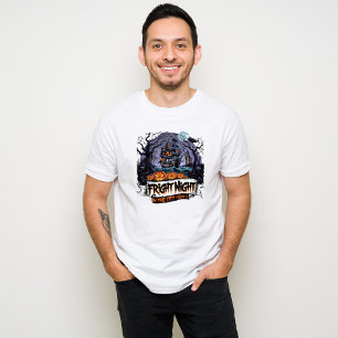 Camiseta "O Barco dos Fantasmas e Bats do Halloween