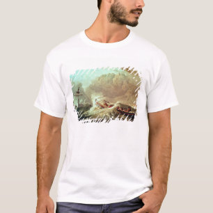 Camiseta O barco salva-vidas fora da baía de Tynemouth