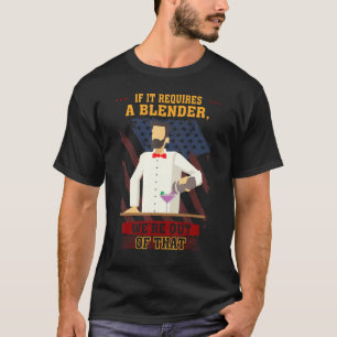 Camiseta O Barman Requer Um Gráfico Humor Do Misturador