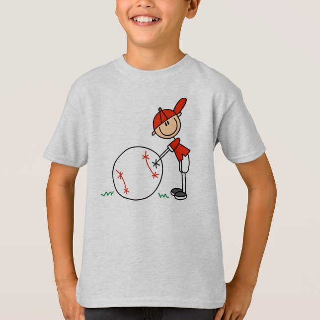 Camiseta O basebol dos meninos personaliza (Frente)