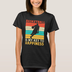 Camiseta O Basquete É A Minha Chave Para A Felicidade, Bask